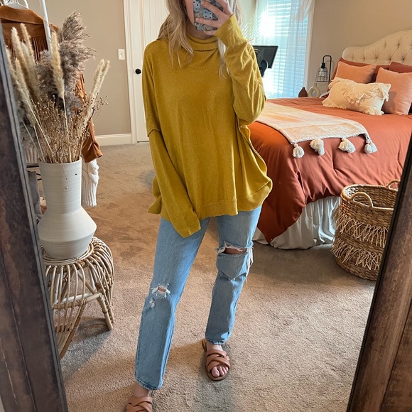 Anthropologie mustard yellow sweater - Picture 2 of 9